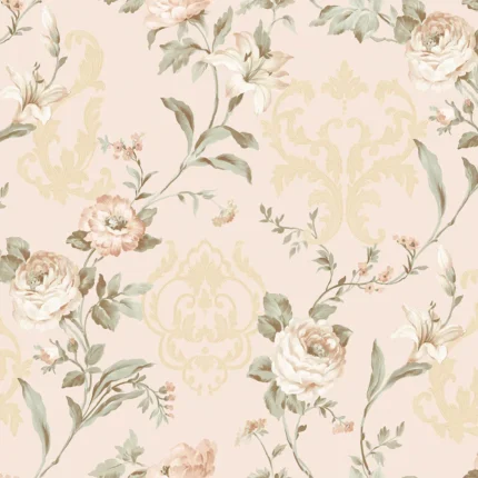 Cream Embossed Seven Adawall Wallpaper 7803-1